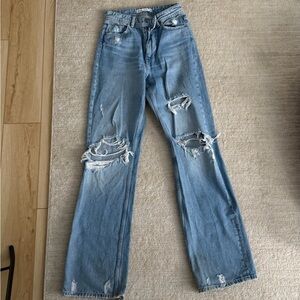 Zara Full Length 90s Baggy Blue Women's Jeans